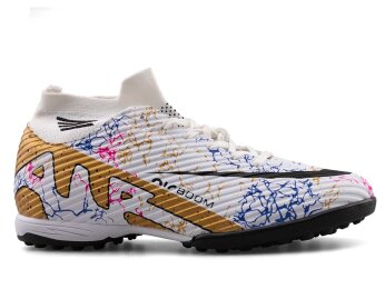 Air Laliga 565 Battal Halısaha Çoraplı - Beyaz/Altın/Desenli - 5