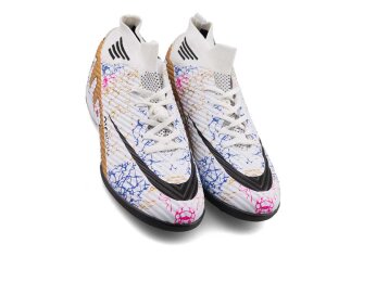 Air Laliga 565 Battal Halısaha Çoraplı - Beyaz/Altın/Desenli - 6