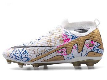 Air Laliga 565 Battal Krampon Çoraplı - Beyaz/Altın/Desenli - Air Laliga