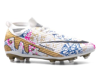 Air Laliga 565 Battal Krampon Çoraplı - Beyaz/Altın/Desenli - Air Laliga