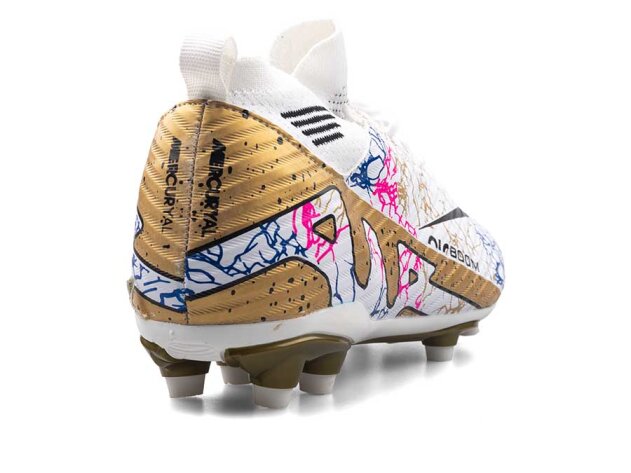 Air Laliga 565 Battal Krampon Çoraplı - Beyaz/Altın/Desenli - 3