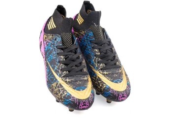 Air Laliga 565 Battal Krampon Çoraplı - Siyah/Altın/Desenli - 2