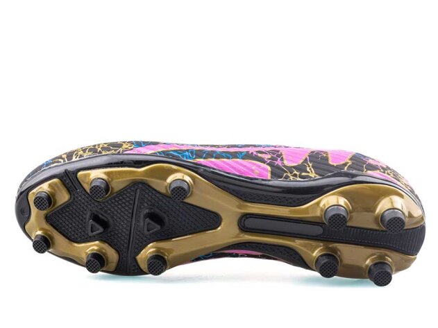 Air Laliga 565 Battal Krampon Çoraplı - Siyah/Altın/Desenli - 8