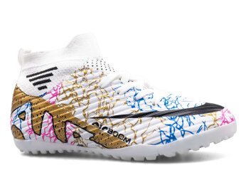 Air Laliga 565 Filet Halısaha Çoraplı - Beyaz/Altın/Desenli - Air Laliga