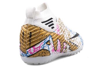 Air Laliga 565 Filet Halısaha Çoraplı - Beyaz/Altın/Desenli - 3