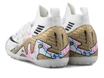 Air Laliga 565 Filet Halısaha Çoraplı - Beyaz/Altın/Desenli - 3