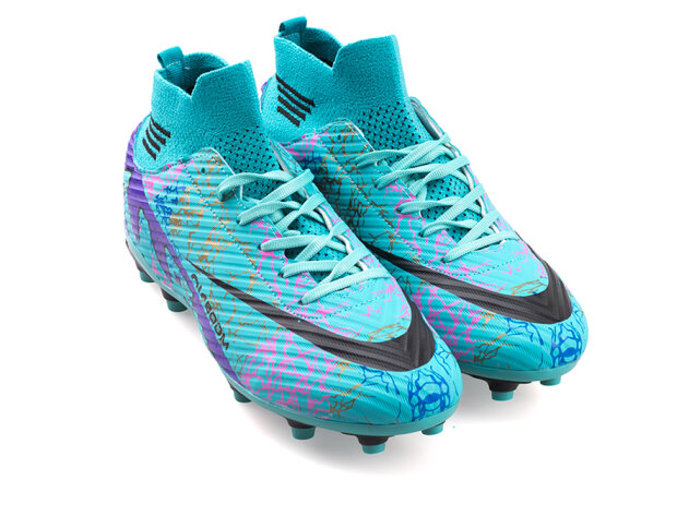 Air Laliga 565 Filet Krampon Çoraplı Özel (28-32) - Mor/Sarı/Desenli/Şeffaf - 2