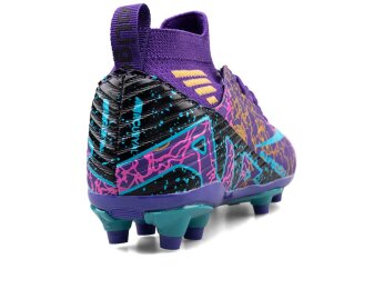 Air Laliga 565 Filet Krampon Çoraplı Özel (28-32) - Mor/Turkuaz Desenli - 3