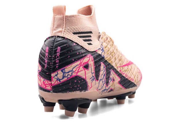 Air Laliga 565 Filet Krampon Çoraplı - Somon/Siyah/Desenli - 3