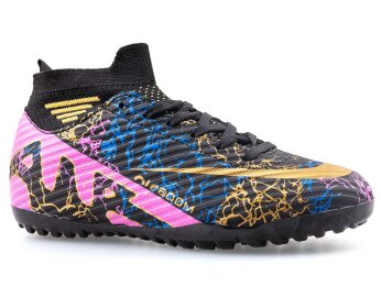 Air Laliga 565 Garson Halısaha Çoraplı - Siyah/Altın/Desenli - Air Laliga