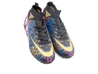 Air Laliga 565 Garson Halısaha Çoraplı - Siyah/Altın/Desenli - Air Laliga