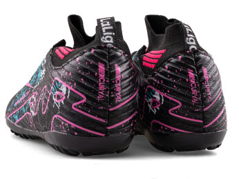 Air Laliga 565 Garson Halısaha Çoraplı - Siyah/Fuşya/Desenli - 3