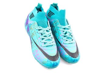 Air Laliga 565 Garson Halısaha Çoraplı - Turkuaz/Mor/Desenli - Air Laliga