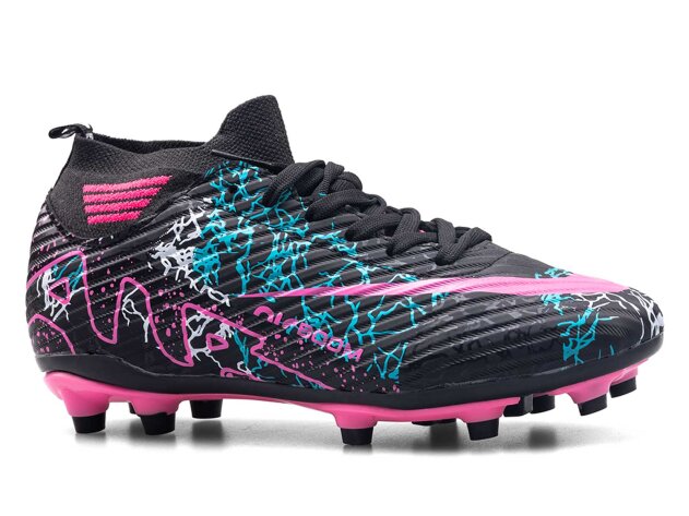 Air Laliga 565 Garson Krampon Çoraplı - Siyah/Fuşya/Desenli - 1