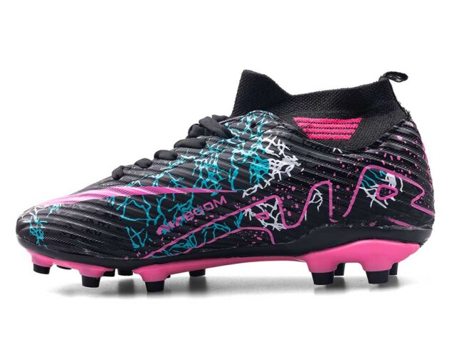 Air Laliga 565 Garson Krampon Çoraplı - Siyah/Fuşya/Desenli - 2