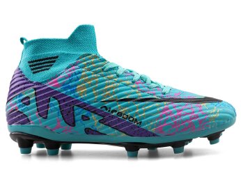 Air Laliga 565 Garson Krampon Çoraplı - Turkuaz/Mor/Desenli - Air Laliga