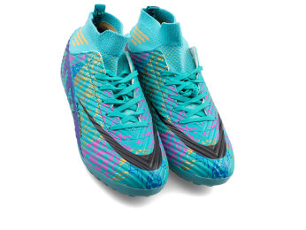 Air Laliga 565 Merdane Halısaha Çoraplı (40-42) - Turkuaz/Mor/Desenli - Air Laliga