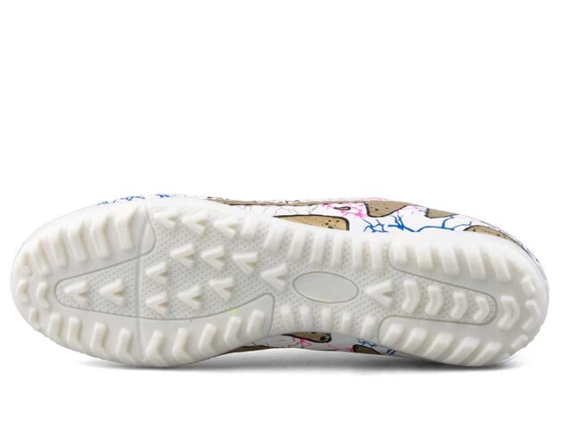 Air Laliga 565 Merdane Halısaha Çoraplı - Beyaz/Altın/Desenli - 4