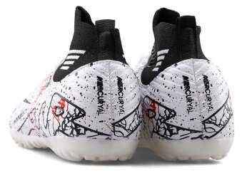 Air Laliga 565 Merdane Halısaha Çoraplı - Beyaz/Siyah/Desenli - 3