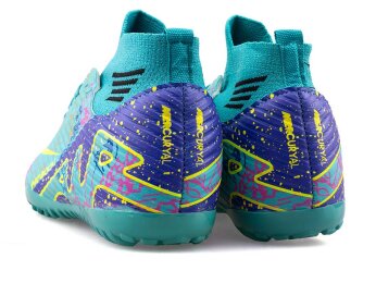 Air Laliga 565 Merdane Halısaha Çoraplı - Turkuaz/Sarı/Desenli - 3