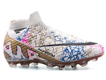 Air Laliga 565 Merdane Krampon Çoraplı (40-42) - Beyaz/Altın/Desenli - Air Laliga