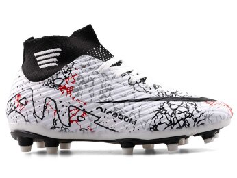 Air Laliga 565 Merdane Krampon Çoraplı - Beyaz/Siyah/Desenli - 1