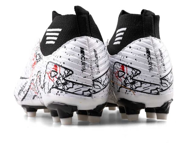 Air Laliga 565 Merdane Krampon Çoraplı - Beyaz/Siyah/Desenli - 3