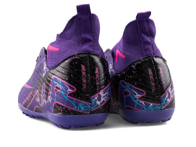 Air Laliga 600 Filet Halısaha Çoraplı - Mor/Fuşya/Desenli - 3