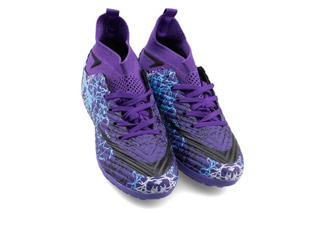 Air Laliga 600 Filet Halısaha Çoraplı - Mor/Siyah/Desenli - 2