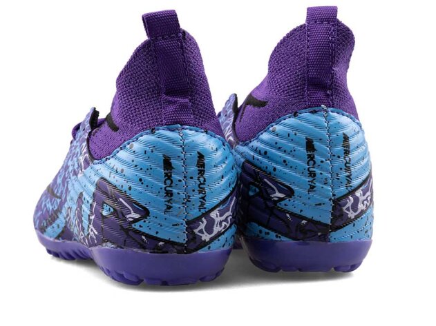 Air Laliga 600 Filet Halısaha Çoraplı - Mor/Siyah/Desenli - 3