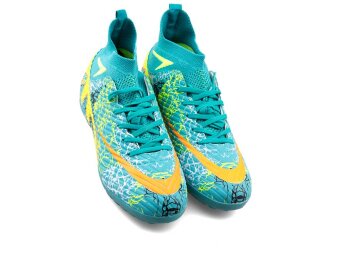 Air Laliga 600 Filet Halısaha Çoraplı - Turkuaz/Altın/Desenli - 2