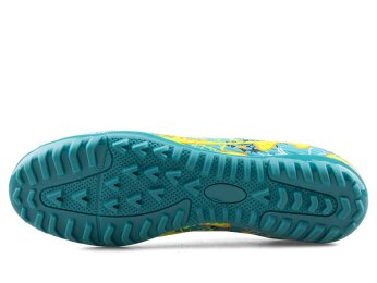 Air Laliga 600 Filet Halısaha Çoraplı - Turkuaz/Altın/Desenli - 4