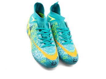 Air Laliga 600 Filet Halısaha Çoraplı - Turkuaz/Sarı/Desenli - 2