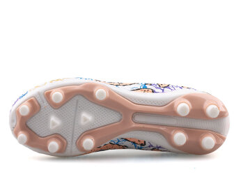 Air Laliga 600 Filet Krampon Çoraplı - Beyaz/Somon/Desenli - 4