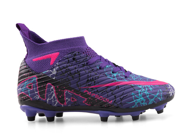 Air Laliga 600 Filet Krampon Çoraplı - Mor/Fuşya/Desenli - 1