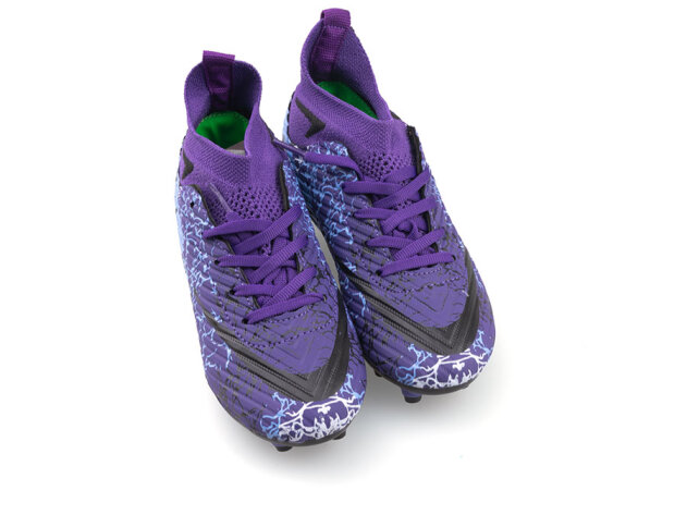 Air Laliga 600 Filet Krampon Çoraplı - Mor/Siyah/Desenli - 2