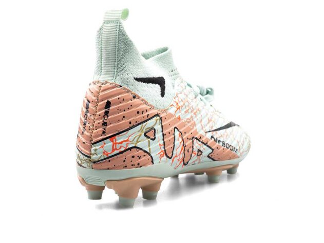 Air Laliga 600 Filet Krampon Çoraplı - Su Yeşili/Somon/Desenli - 3