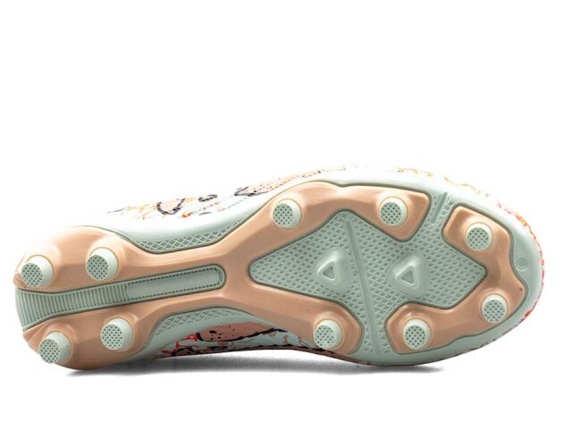 Air Laliga 600 Filet Krampon Çoraplı - Su Yeşili/Somon/Desenli - 4