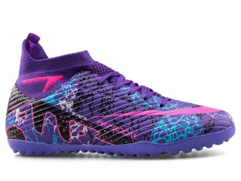 Air Laliga 600 Garson Halısaha Çoraplı - Mor/Fuşya/Desenli - 1