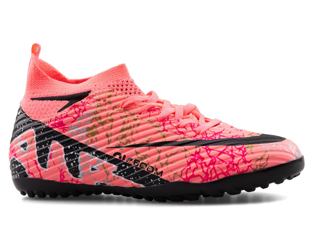 Air Laliga 600 Garson Halısaha Çoraplı - Pembe/Siyah/Desenli - 1