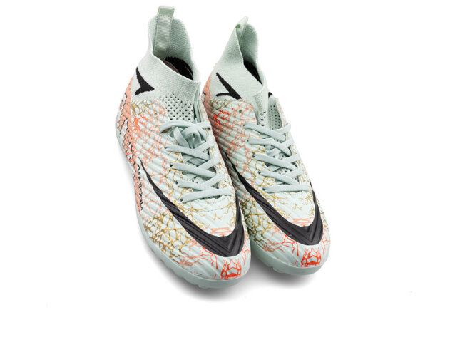 Air Laliga 600 Garson Halısaha Çoraplı - Su Yeşili/Somon/Desenli - 2