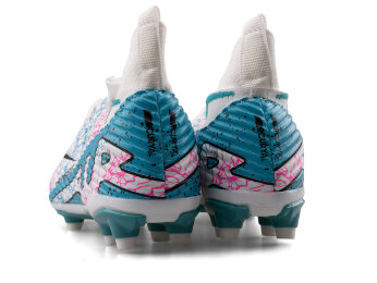 Air Laliga 600 Garson Krampon Çoraplı - Beyaz/Turkuaz/Desenli - 3