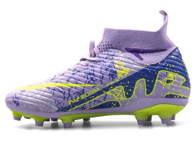 Air Laliga 600 Garson Krampon Çoraplı - Lila/Mor/Desenli - 2