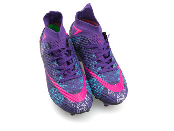 Air Laliga 600 Garson Krampon Çoraplı - Mor/Fuşya/Desenli - 2