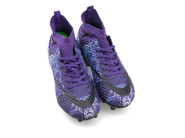 Air Laliga 600 Garson Krampon Çoraplı - Mor/Siyah/Desenli - 2