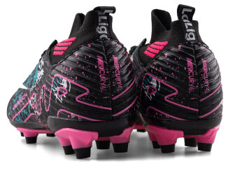 Air Laliga 600 Garson Krampon Çoraplı - Siyah/Fuşya/Desenli - 3