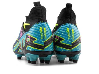 Air Laliga 600 Garson Krampon Çoraplı - Siyah/Turkuaz/Desenli - 3