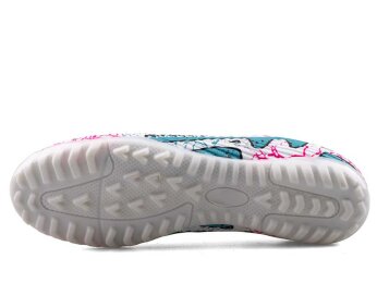 Air Laliga 600 Merdane Halısaha Çoraplı - Beyaz/Turkuaz/Desenli - 4