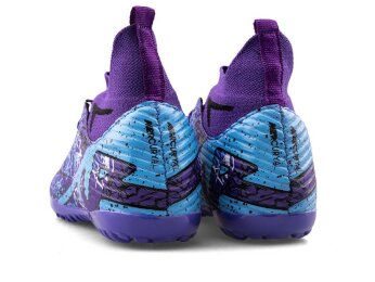 Air Laliga 600 Merdane Halısaha Çoraplı - Mor/Siyah/Desenli - 3