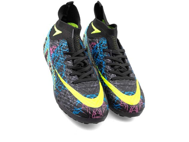 Air Laliga 600 Merdane Halısaha Çoraplı - Siyah/Sarı/Desenli - 2